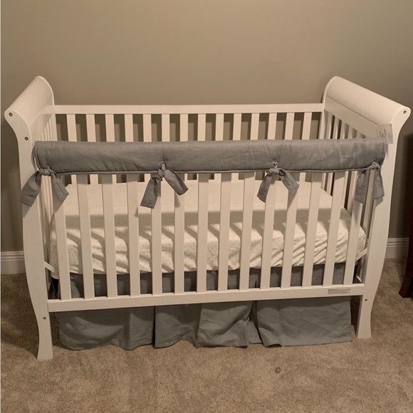 New Arrivals Bedding New Arrivals Grey Crib Bedding Washed Linen In